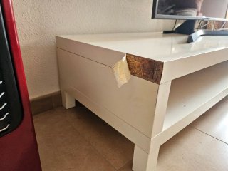 Mesa tv blanca (urge por mudanza)