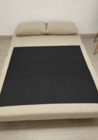 Sofá cama 2 plazas beige