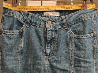 Falda midi vaquera Zara Talla M