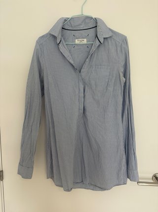 Camisa Massimo Dutti Rayas Azul Talla S
