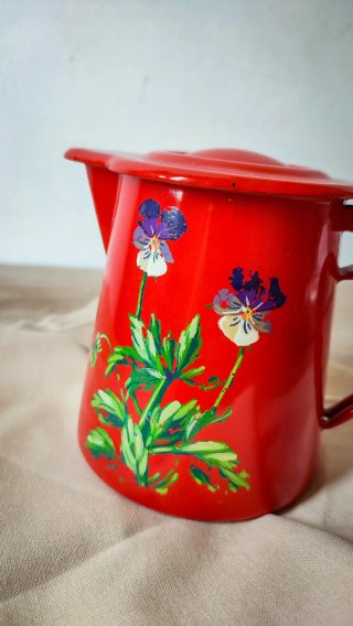 Antica caraffa smaltata vintage Anni '50 Due Leoni