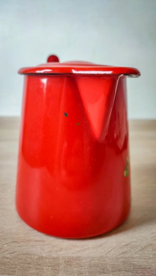 Antica caraffa smaltata vintage Anni '50 Due Leoni