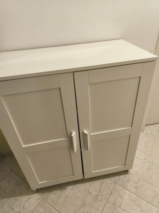 Mobiletto moderno 2 ante legno bianco