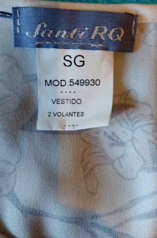 Vestido Verano Estampado Floral Talla SG