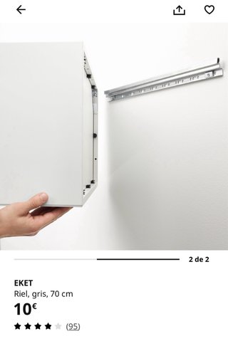 Rieles EKET Ikea sin abrir