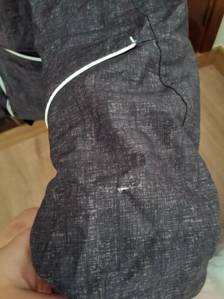 Abrigo impermeable Wed'ze gris y rosa