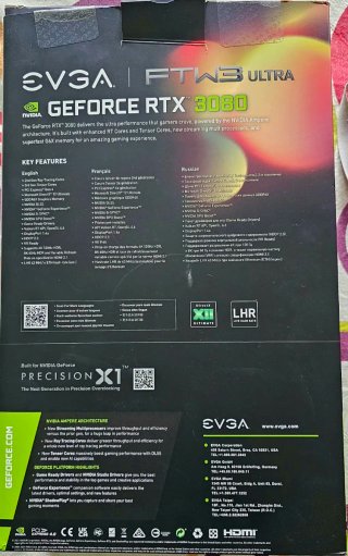 EVGA RTX 3080 Tarjeta Gráfica