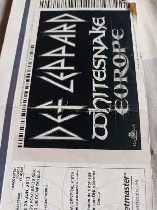 Entrada Def Leppard Whitesnake 2013
