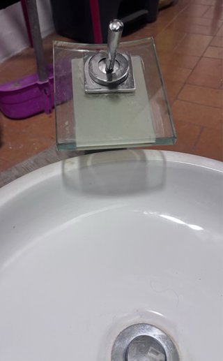 Lavabo de diseño cristal y porcelana