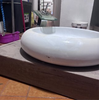 Lavabo de diseño cristal y porcelana