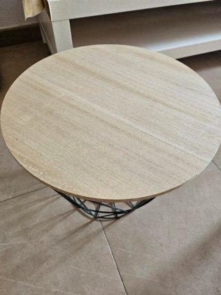 Mesa auxiliar desmontable metal y madera