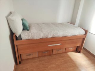 Cama nido de madera con cajones