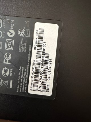 Portatile Acer Aspire 5336-902 G32Mnrr Rosso