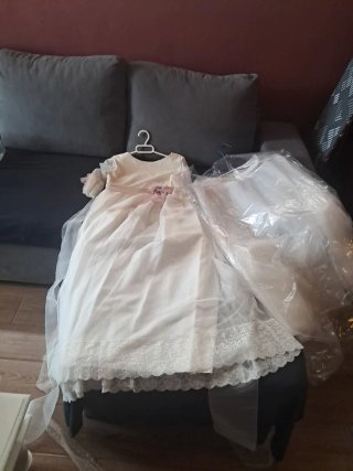 Traje de Comunión Blanco con Cancán