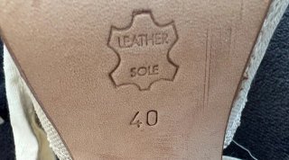 Sandalias de tela tacón verano Talla 40