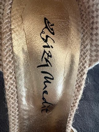 Sandalias de tela tacón verano Talla 40