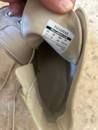 Botas Pull&Bear Beige Talla 40