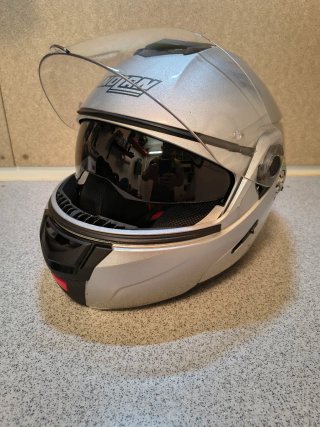 Casco moto modular Nolan N90-2 Plata