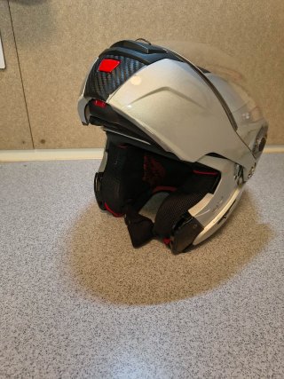 Casco moto modular Nolan N90-2 Plata