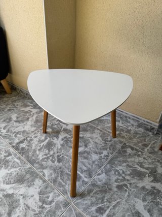 Juego de 2 mesas auxiliares blancas