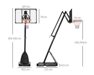 Canasta de baloncesto con tablero