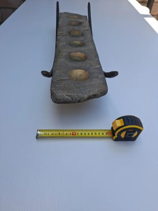Centro de mesa piedra y metal