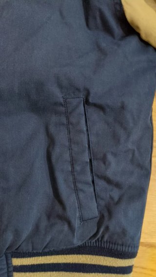 Abrigo Element azul marino y beige talla 12