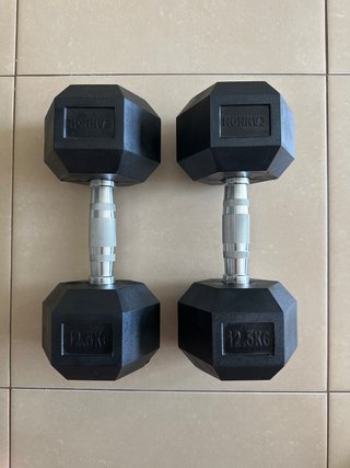 2 Mancuernas Hexagonales 12.5 Kg