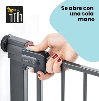 Safety 1st Easy Close Metal barrera negra 73-80