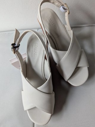 Sandalias Scalpers blancas talla 36