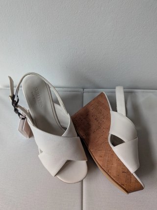 Sandalias Scalpers blancas talla 36