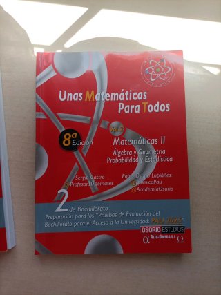 Unas matemáticas para todos, Matemáticas II, 2 ...