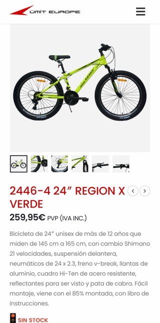 Bicicleta de Montaña Amarilla