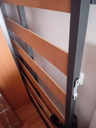 Base cama 190x90 láminas y patas plegables