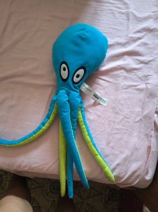 Peluche polpo azzurro e verde