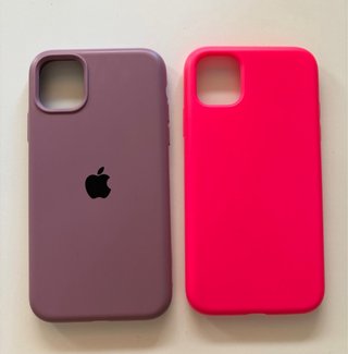 Fundas iPhone 11 Apple Morada y Rosa