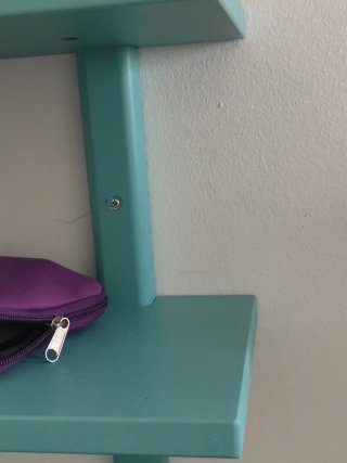 Estantería de madera verde/azul