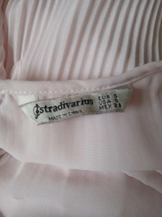 Blusa Stradivarius sin mangas rosa Talla XS