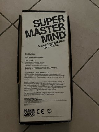 Super Master Mind Parker Gioco da Tavola Vintage