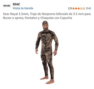 Traje Neopreno Camuflaje Seac Royal XL