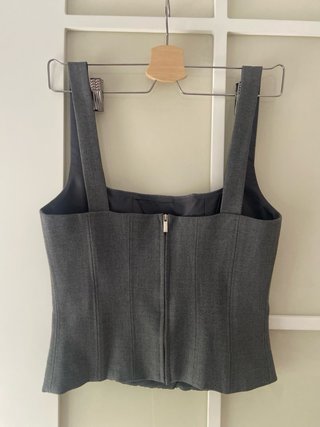 Top Corsé Gris