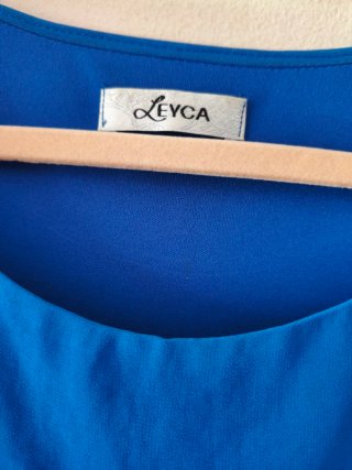 Vestido Leyca azul y multicolor talla L