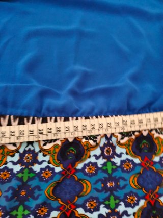 Vestido Leyca azul y multicolor talla L