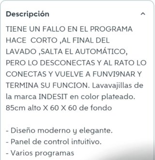 Lavavajillas Indesit Negociable