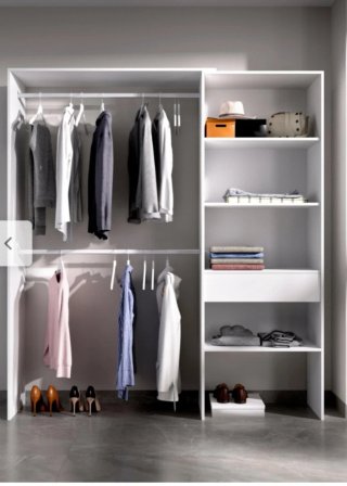 Armario vestidor blanco modular