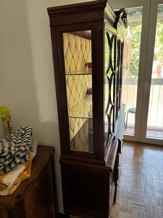 Vitrina Aparador Madera Maciza Cristal