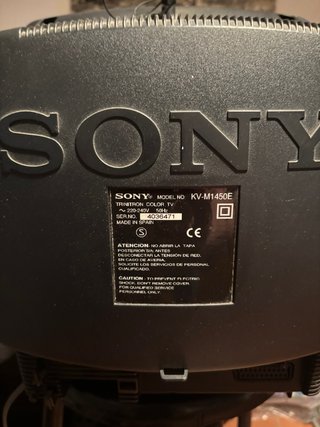 TV Sony Trinitron KV-M1450E  CRT de 14 pulgadas
