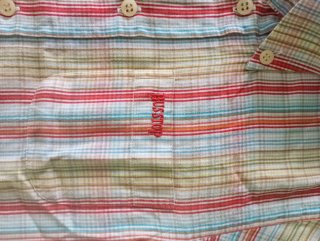 Camisa de rayas de manga corta
