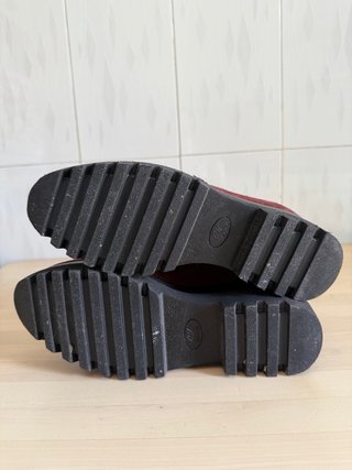 Zapatos Oxford Burdeos Plataforma