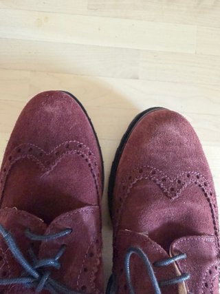 Zapatos Oxford Burdeos Plataforma